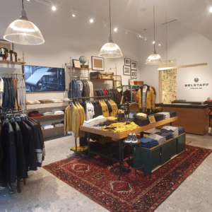 bicester village belstaff retail lighting