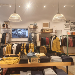 bicester village belstaff retail lighting