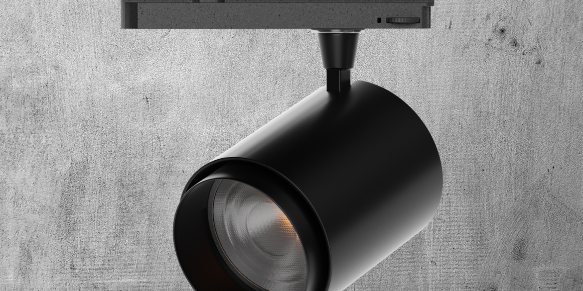 sustainable black eco track light